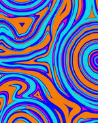 Vivid Swirl Abstract Pattern Rug