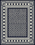 Intricate Diamond Border Geometric Pattern Rug