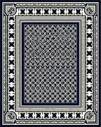 Intricate Diamond Border Geometric Pattern Rug