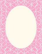 Pink Floral Silhouette Pattern Rug
