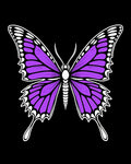 Vibrant Purple Butterfly Garden Rug