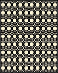 Art Nouveau Black Egg Oval Pattern Rug