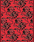Bold Floral Silhouette Red Rug