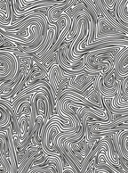 Bold Black Abstract Labyrinth Pattern Rug