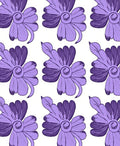 Charming Purple Floral Pattern Rug