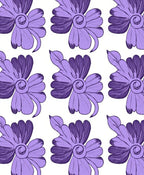 Charming Purple Floral Pattern Rug