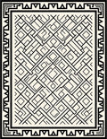Geometric Maze Pattern Rug