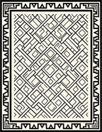 Geometric Maze Pattern Rug