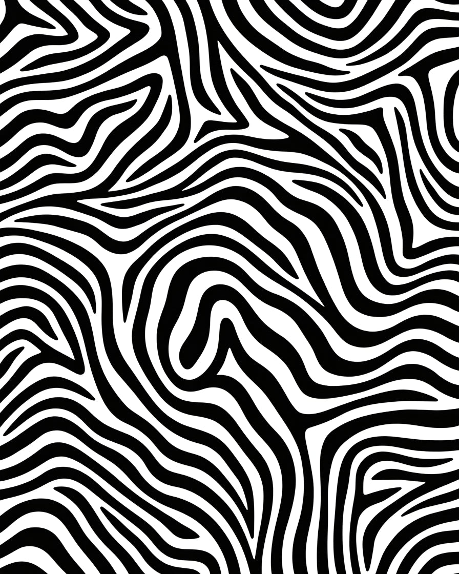 Bold Black White Zebra Print Rug