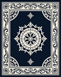 Intricate Dark Mandala Baroque Rug