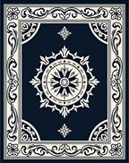 Intricate Dark Mandala Baroque Rug