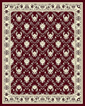 Ornate Damask Style Floral Pattern Rug