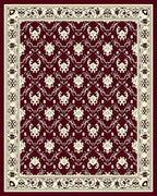 Ornate Damask Style Floral Pattern Rug