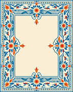 Classic Floral Border Design Rug