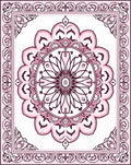 Delicate Pink Mandala Floral Pattern Rug