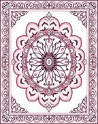 Delicate Pink Mandala Floral Pattern Rug