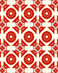 Red Geometric Starburst Mandala Pattern Rug