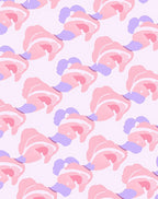 Pastel Pink Purple Abstract Forms Rug