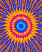 Vibrant Abstract Psychedelic Pattern Rug