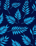 Aqua Palm Frond Pattern Rug