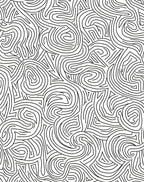 Abstract Swirls Line Art Rug
