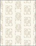Abstract Scrolls Faces Pattern Design Rug