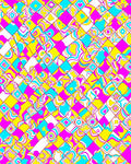 Bright Checkerboard Abstract Pattern Rug
