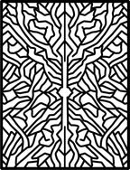 Abstract Black White Organic Lines Rug