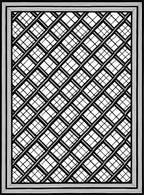 Geometric Plaid Linear Grid Design Rug