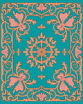 Floral Medallion Art Nouveau Rug