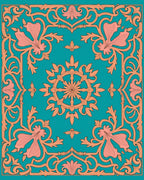Floral Medallion Art Nouveau Rug