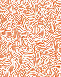 Abstract Organic Orange Line Rug