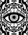 Bold Graphic Eye Pattern Art Rug