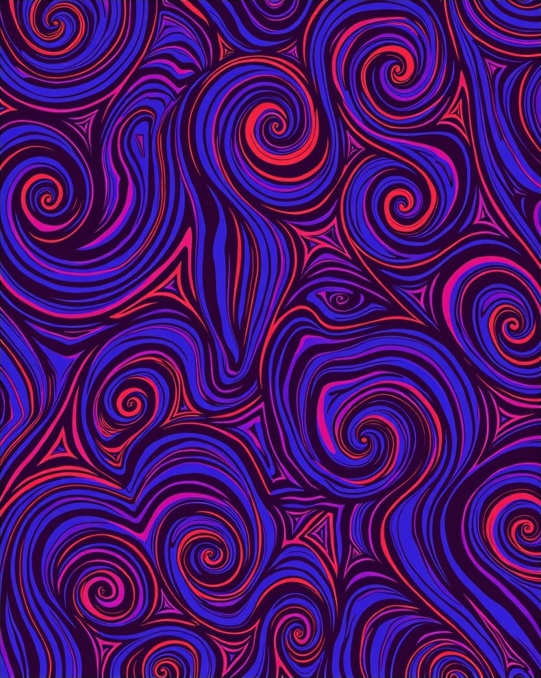 Vibrant Swirls Triangles Pattern Rug