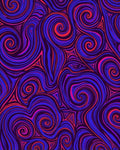 Vibrant Swirls Triangles Pattern Rug