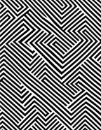 Bold Black White Geometric Maze Rug