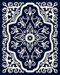 Intricate Floral Medallion Pattern Rug