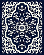Intricate Floral Medallion Pattern Rug