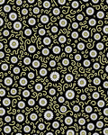 Whimsical Daisy Pattern with Swirls Rug