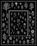 Botanical Sketch Floral Patterned Design Rug