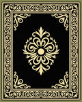 Ornate Floral Swirl Border Medallion Rug