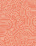 Coral Abstract Swirl Pattern Rug