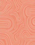 Coral Abstract Swirl Pattern Rug