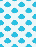 Charming Blue Cloud Pattern Rug