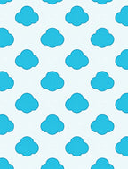 Charming Blue Cloud Pattern Rug