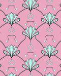 Art Nouveau Fan Ribbon Pattern Rug