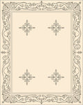 Elegant Scrollwork and Floral Medallion Pattern Rug