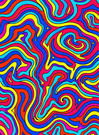 Vibrant Swirl Pattern Vibrant Rug