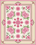 Pink Floral Garden Medallion Rug