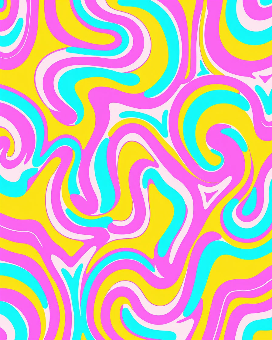Vibrant Swirls Bold Pattern Rug